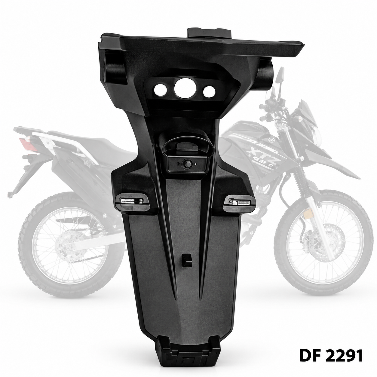 Guardabarro trasero portaplaca Yamaha XTZ 150 negro - DF 2291
